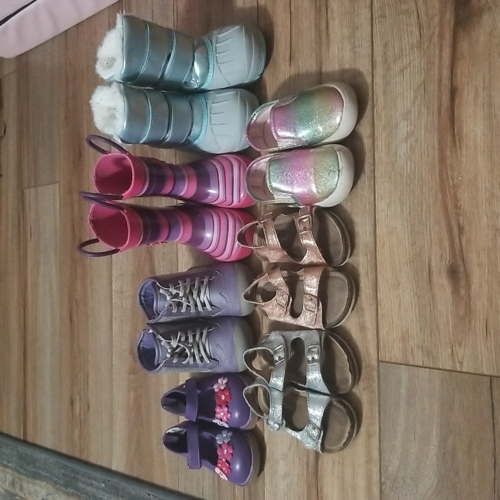 Lot 7, Size 6 Cat & Jack Snow Boots, Sandals, Western Chief Rain Boots, Carters